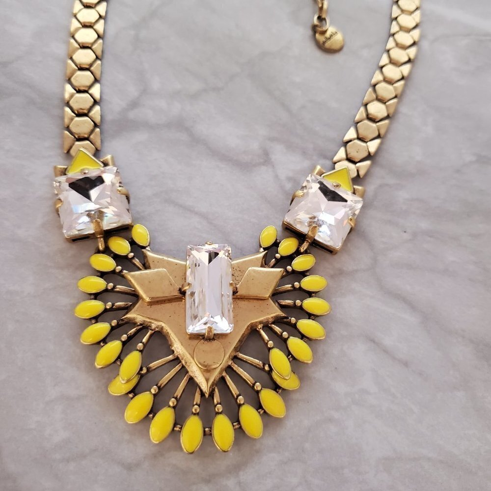 🌞 Stella and Dot Rhinestones Crystals Cluster Norah Statement Necklace 🌞 - Picture 8 of 16